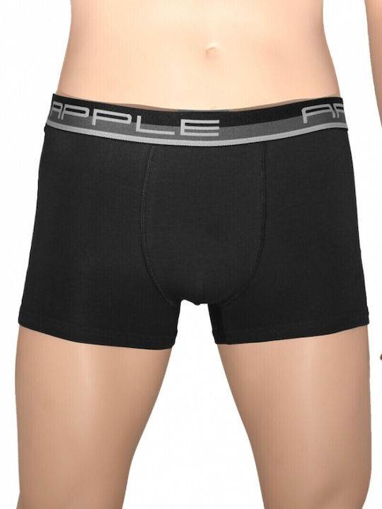 Apple Boxer Ανδρικό Μποξεράκι Black-khaki με Σχέδια