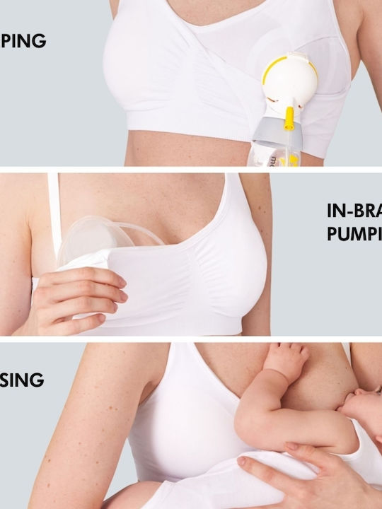 Medela Maternity & Nursing Bra with Clips White