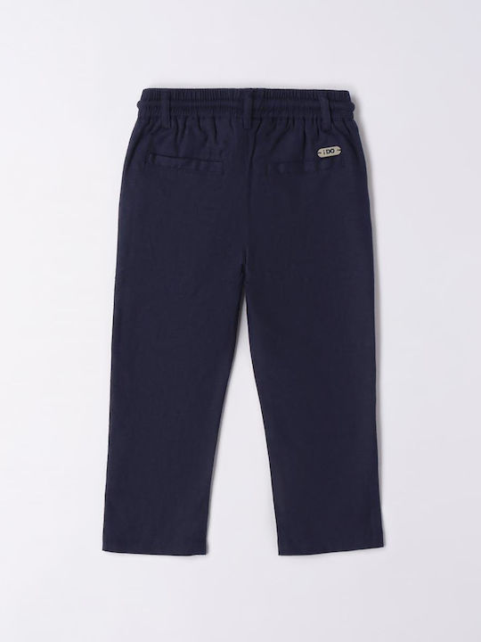 iDO Kids Linen Trousers Navy