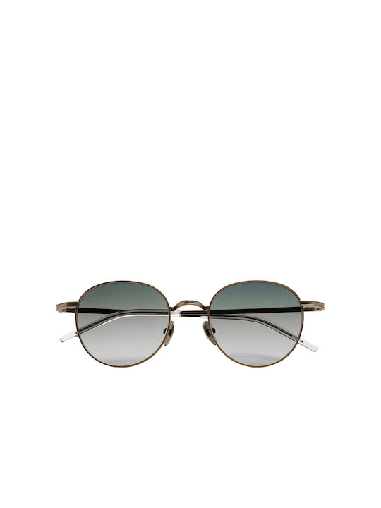 Kaleos Sunglasses with Gold Metal Frame and Light Blue Lens Simmonds 4