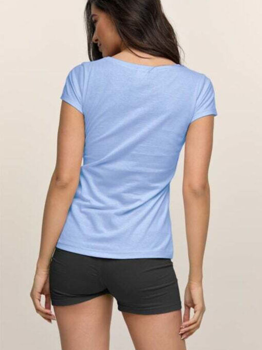 Γυναικείο Αθλητικό T-shirt Σιέλ