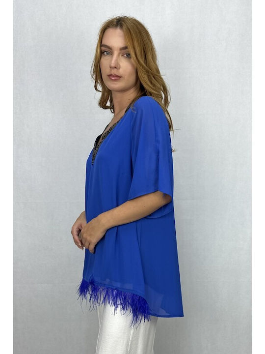Silky Collection Women's Blouse Blue