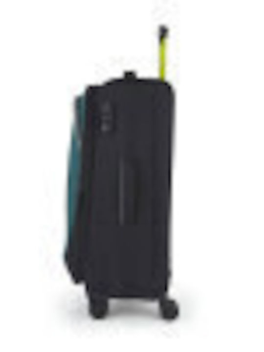 Gabol Travel Suitcase Cabin Fabric Green with 4 Wheels Height 55cm