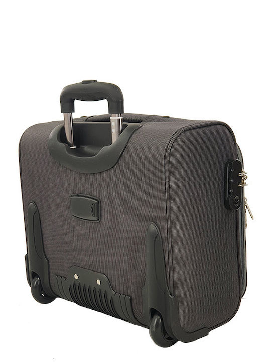 Playbags Cabin Fabric Gray Travel Suitcase With 4 Wheels Height 40cm