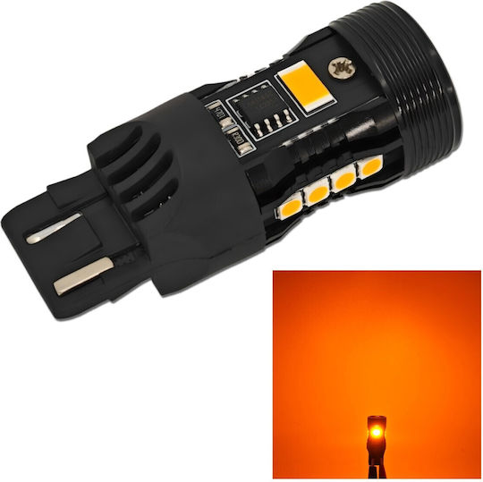 Lămpi Autoturismului W21W LED Portocaliu 12V 1buc