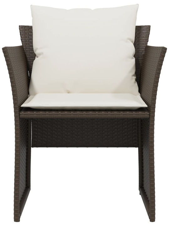 Fotoliu de exterior Rattan Maro cu pernă 50x50x36cm