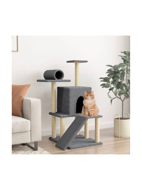 vidaXL Scratching Post Cat Trees Gray 4 levels 67x67x110.5cm
