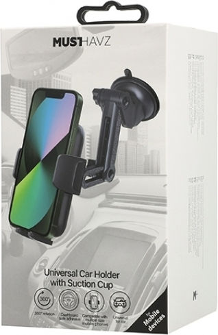 Musthavz Car Mobile Mount with Adjustable Hooks Black