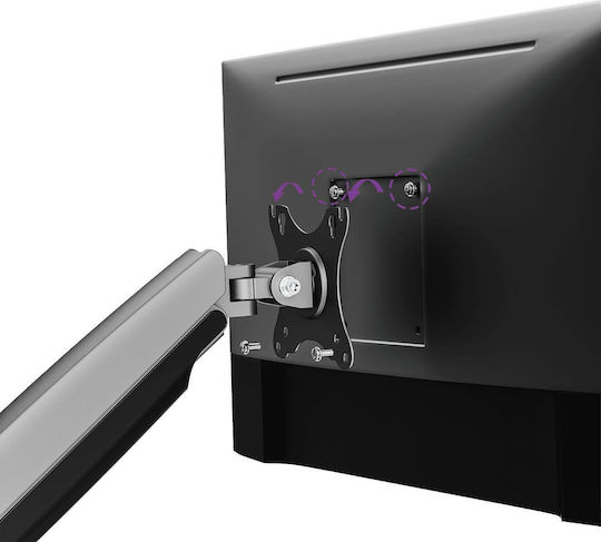 Spacetronik Ständer Auf dem Schreibtisch Bildschirm bis zu 45" mit Arm (SPA-S110B)