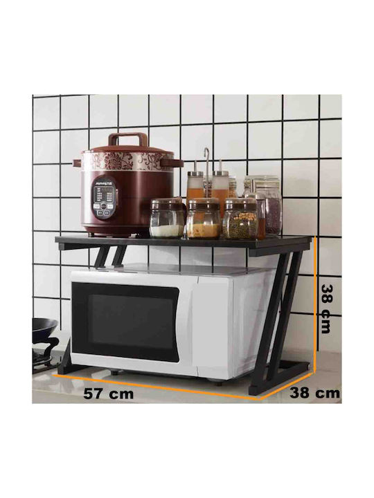 Quasar Universal Raft Rafturi de organizare a bucătăriei Metal în Negru Culori 38x57x38cm