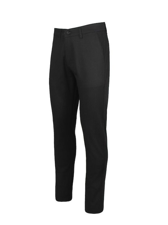 La Pupa Men's Trousers Chino Elastic Black