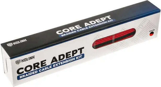 Kolink Core Braided Cable Set Black Red