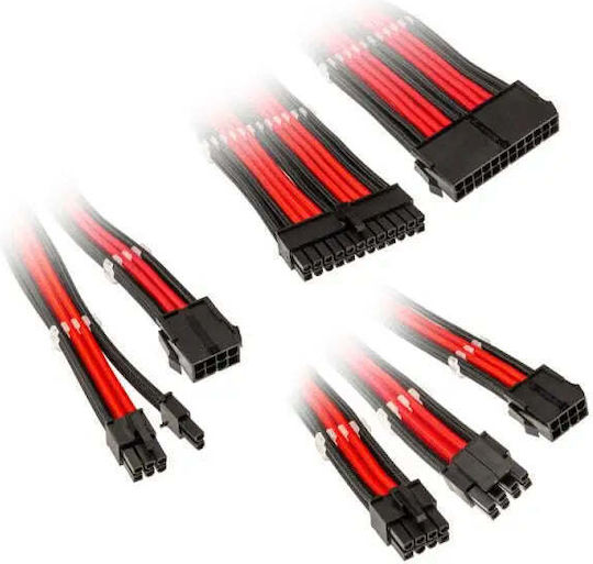Kolink Core Braided Cable Set Black Red