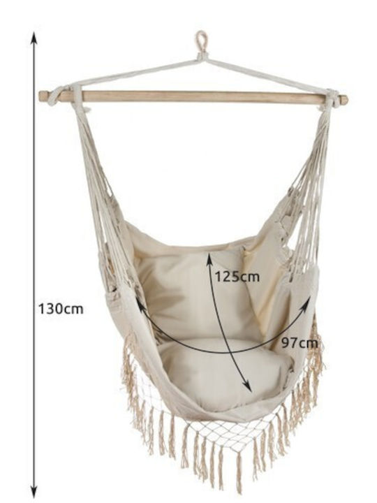 Gardlov Single Hammock Beige 130x97cm