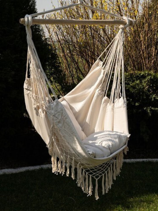 Gardlov Single Hammock Beige 130x97cm