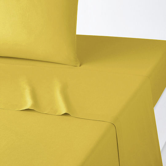La Redoute Interieurs Σεντόνι Διπλό με Λάστιχο 150x250εκ. Καφέ