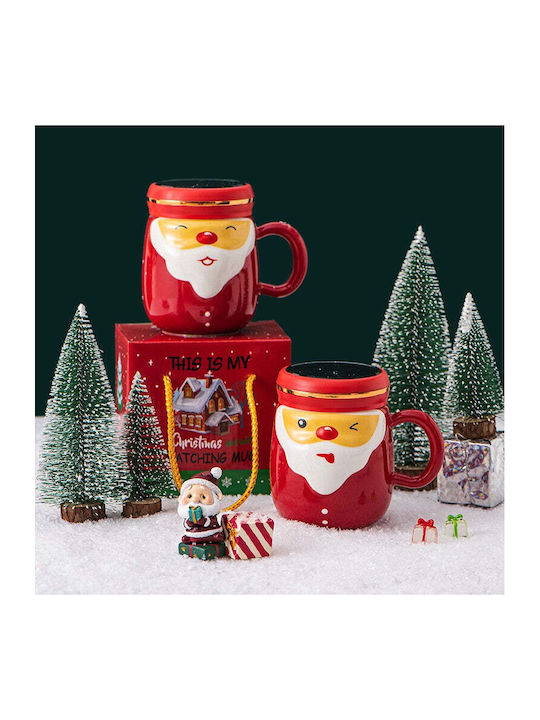 Weihnachtliche Becher Keramik Rot Weihnachtlich Becher Keramik Rot L8xB11.5cm.