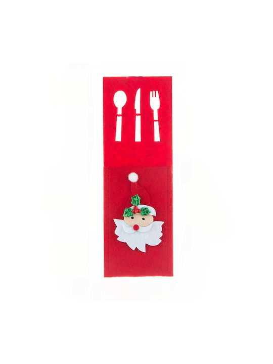 Ornamente de masă de Crăciun Tacâmuri Roșu L25xW8.5cm.