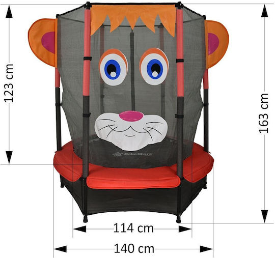 Bebe Stars Lion Kids Trampoline 137cm with Net