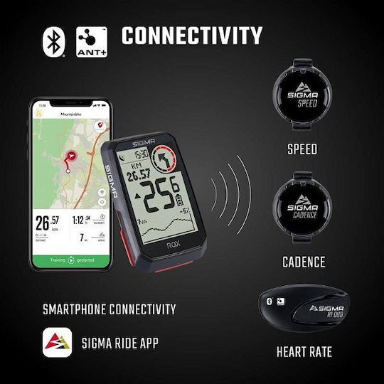 Sigma Sport Rox 4.0 Αδιάβροχο Ασύρματο GPS Ποδηλάτου Μαύρο