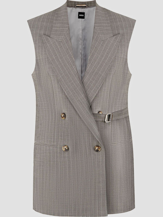 Boss Jewelara Women's Double Breasted Blazer Gray