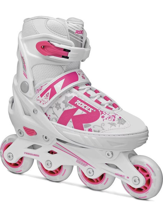 Athlopaidia Adjustable Pink Inline Rollers for Adults