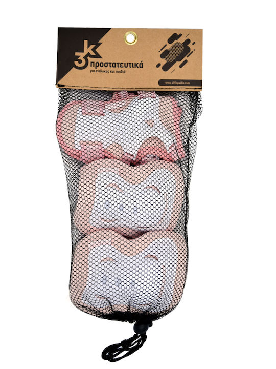 Athlopaidia Children's Protective Gear Set for Rollers Pink