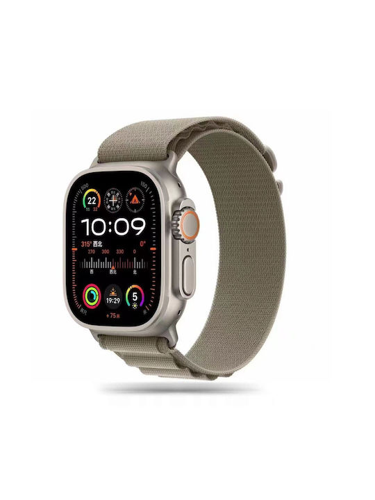 Tech-Protect Λουράκι Υφασμάτινο Titanium/Olive (Apple Watch 44/45/46mm/Ultra 49mm)