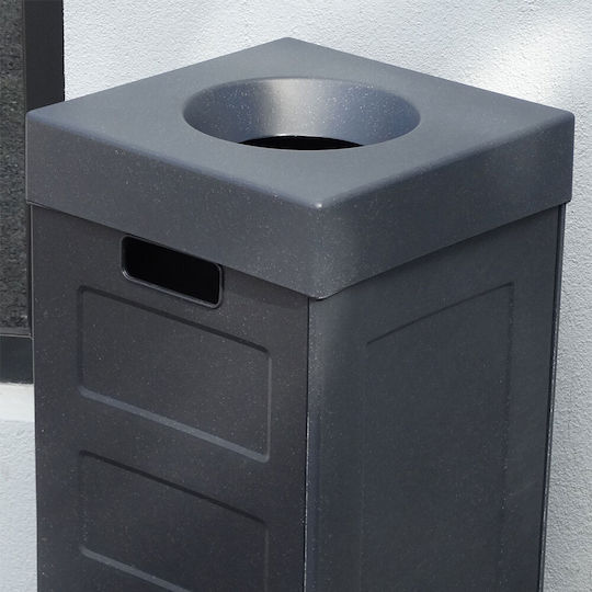 Green City International Plastic Waste Bin 70lt Black