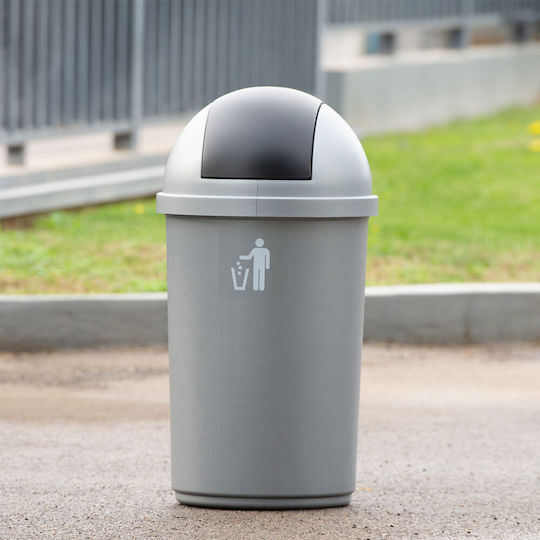 Green City International Πλαστικός Κάδος Απορριμμάτων 70lt Μαύρος