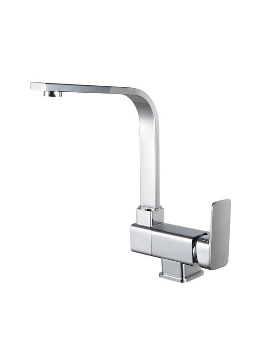 Stocco U-Shaped Kitchen Faucet Counter Silver