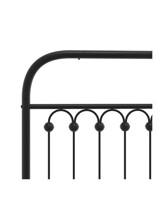 Bett Doppelbett Metall Black mit Latten für Matratze 137x190cm