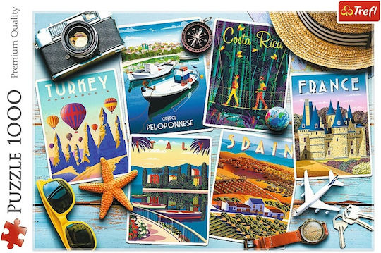 Puzzle Trefl cu 1000 de cărucioare poștale