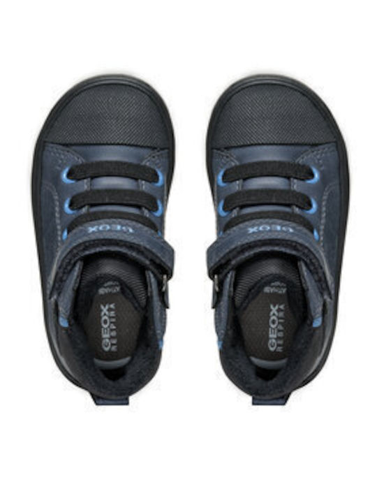 B Gisli Kids Sneakers High with Scratch Navy Blue