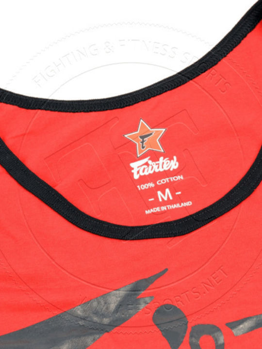 Fairtex Herren Sportliches Ärmelloses Shirt Red