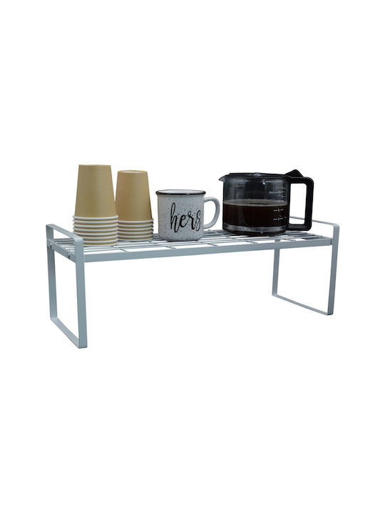 Uncle George Floor Bathroom Shelf Metallic 51x21x18.5cm White