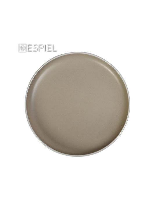 Espiel Mood Πιάτο Ρηχό Κεραμικό Μπεζ με Διάμετρο 27.3cm