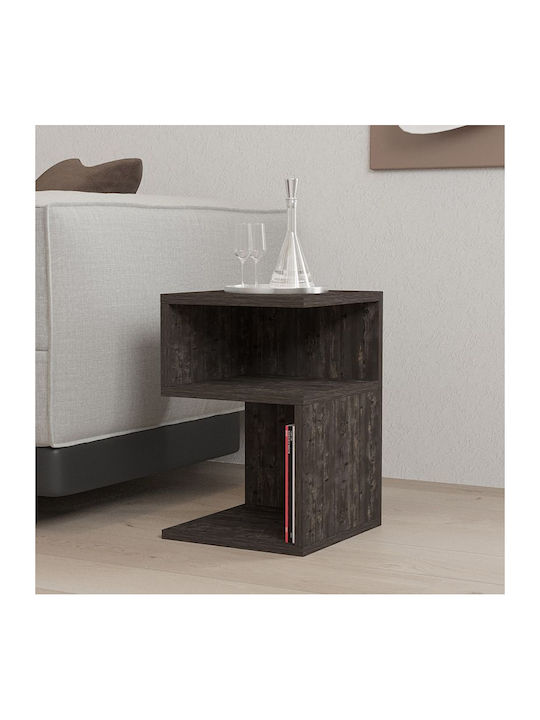 Rectangular Side Table Caroly Charcoal L29.6xW31.4xH45cm