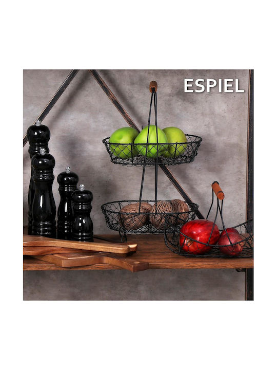 Espiel Manual Set Spice Mills made of Ceramic in Black Color 16cm 4pcs