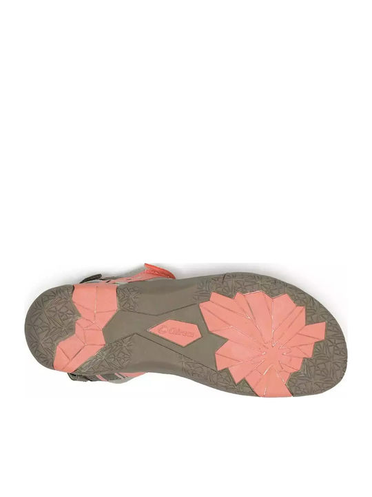 Flache Sandalen für Damen mit Riemen in Braun Farbe