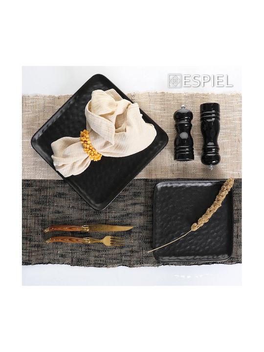 Espiel Manual Set Spice Mills made of Ceramic in Black Color 13cm 4pcs