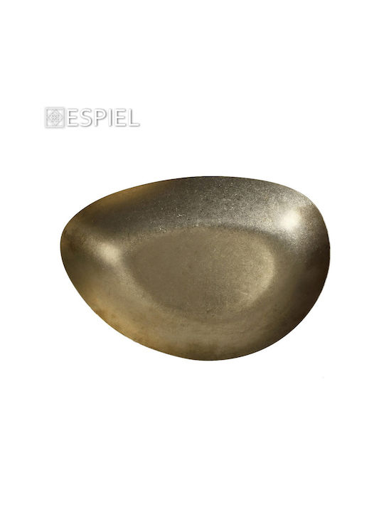 Espiel Snow Farfurie adâncă Triunghi Inox Auriu 30x30cm