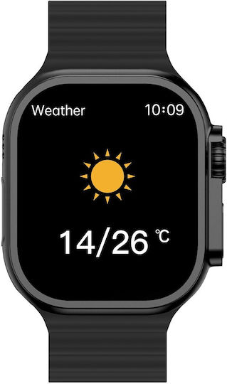 Media-Tech Fusion MT872 44mm Smartwatch με Παλμογράφο (Μαύρο)