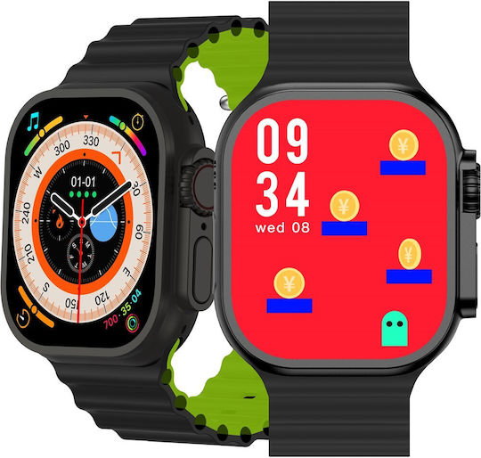Media-Tech Fusion MT872 44mm Smartwatch με Παλμογράφο (Μαύρο)