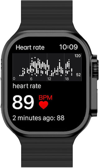 Media-Tech Fusion MT872 44mm Smartwatch με Παλμογράφο (Μαύρο)