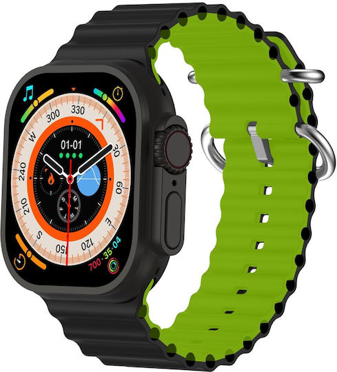 Media-Tech Fusion MT872 44mm Smartwatch με Παλμογράφο (Μαύρο)
