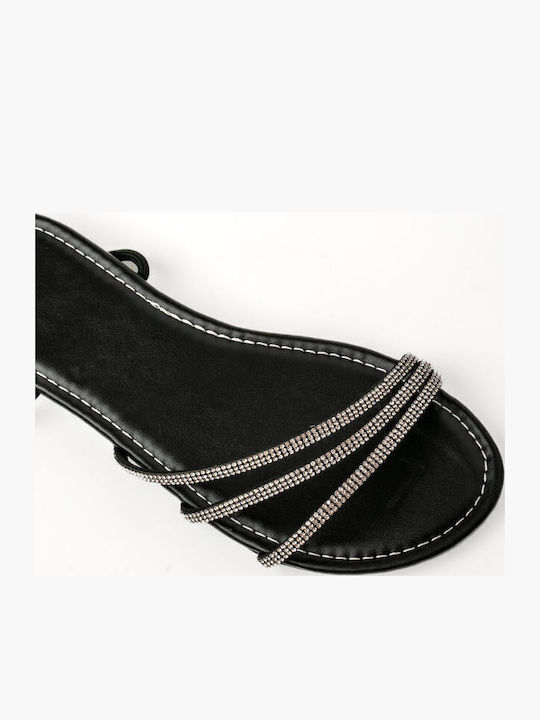 Flache Sandalen für Damen in Schwarz Farbe
