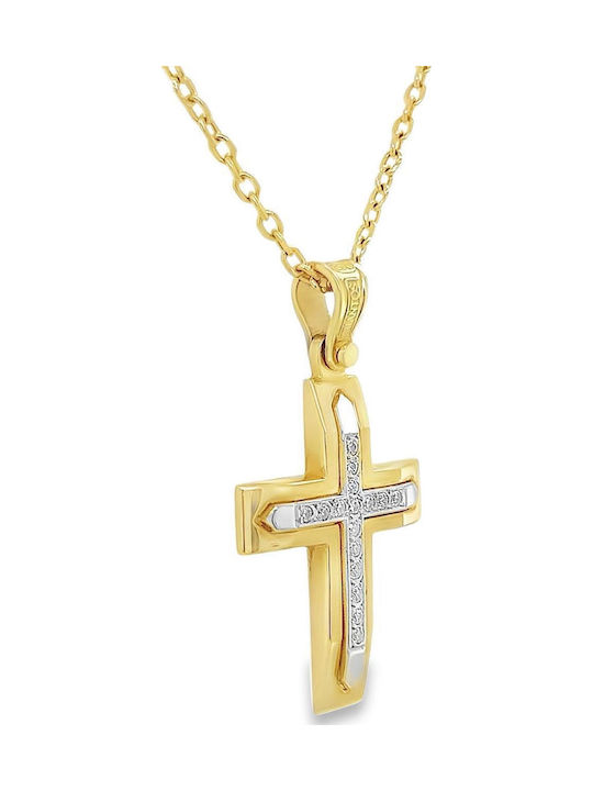 Xryseio Women's Gold Cross 14K