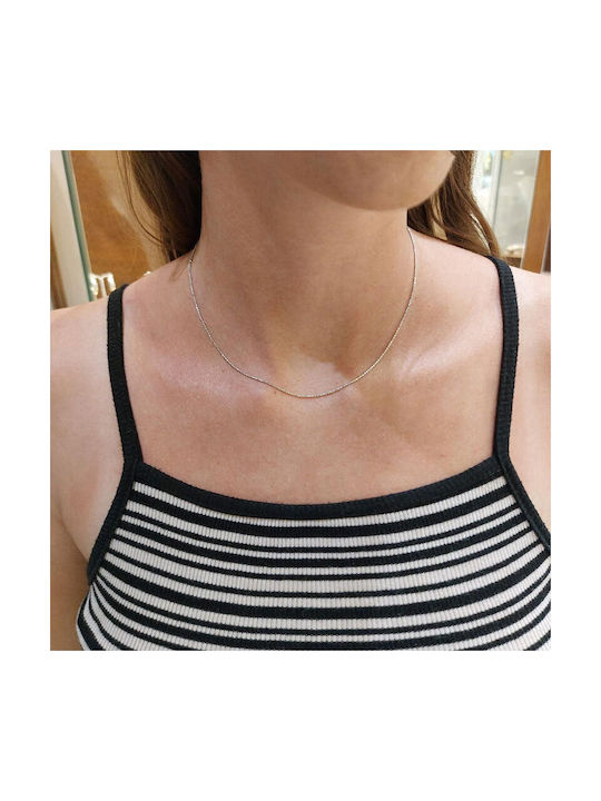 Forever Friends White Gold Chain Neck 14K Length 40cm