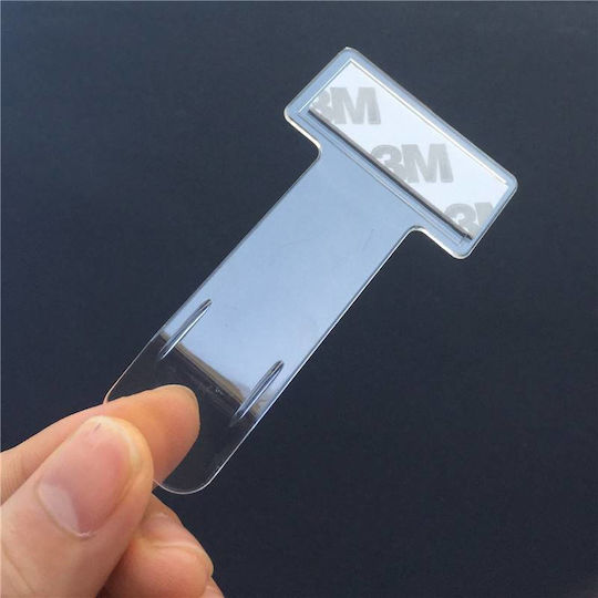 Set 2 Car Parking Ticket Holders Zola Plastic 7.4x3.95x0.1 Cm White